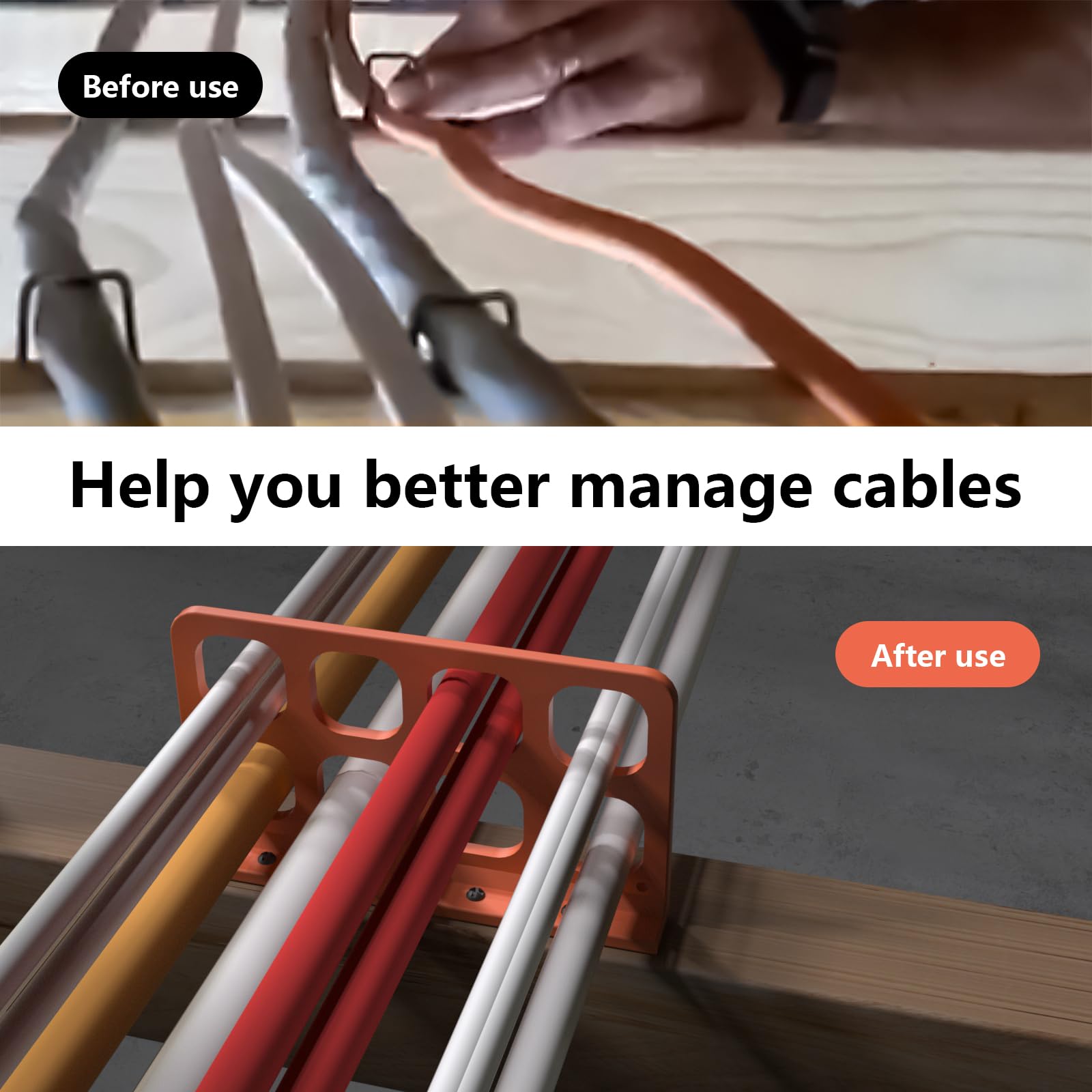 Lcgaoya 20Pcs Cable Chase,Wire Bracket,Cable Support Bracket,Cable Box,For Wire And Cable Management Devices,Orange